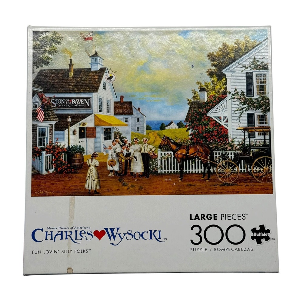 Buffalo Charles Wysocki Fun Lovin Silly Folks 300 Large Piece Puzzle Complete